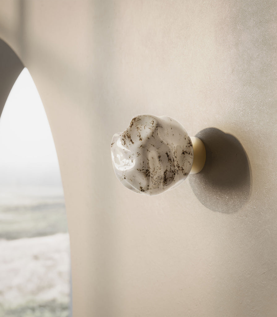 Il Fanale Stone Wall Light featured within interior space