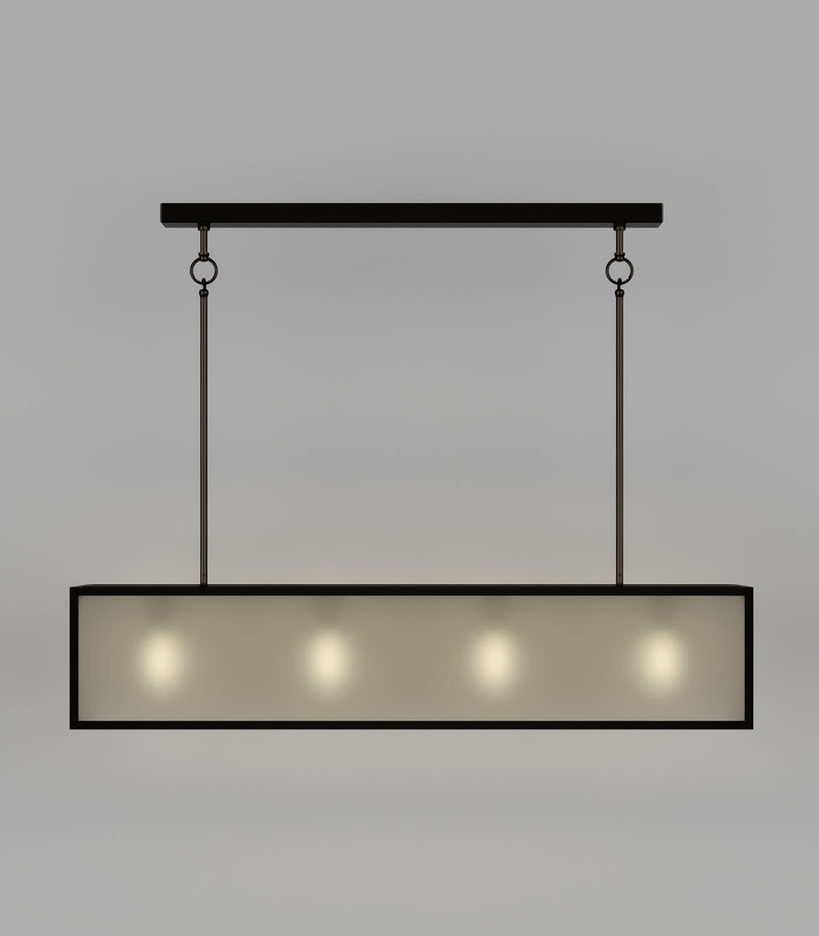 Lighting Republic Dover Linear Pendant Light in Frosted with 4 light