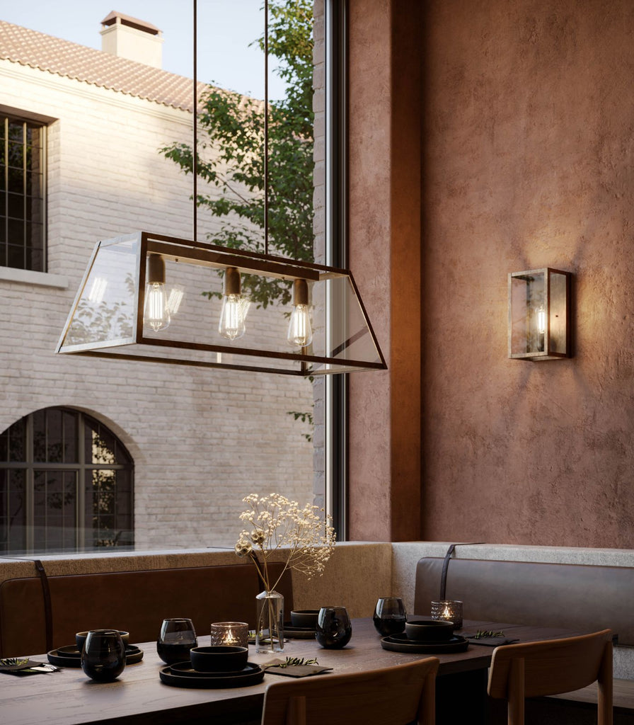 Il Fanale London Pendant Light hanging over dining table