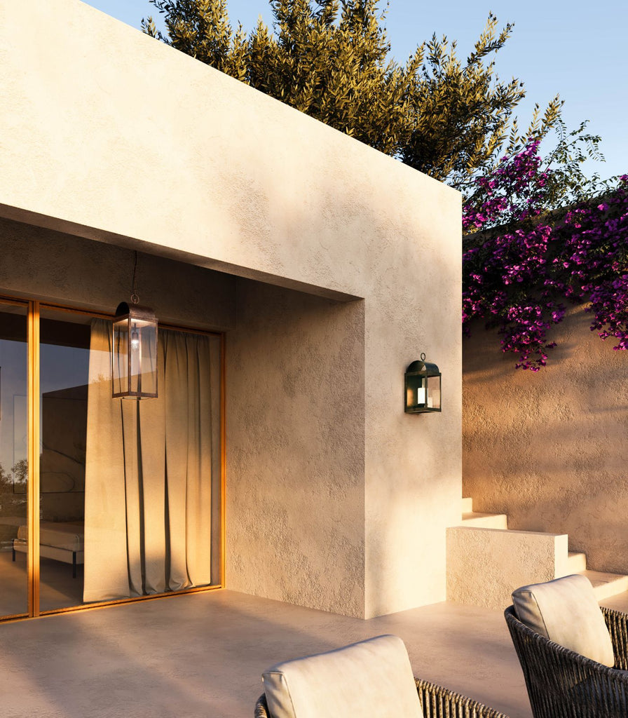 Il Fanale Round Lanterne Wall Light featured within outdoor space