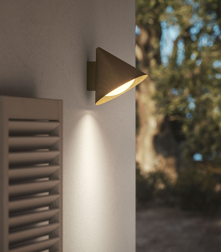 Il Fanale Cone Flush Outdoor Wall Light featured within a outdoor space