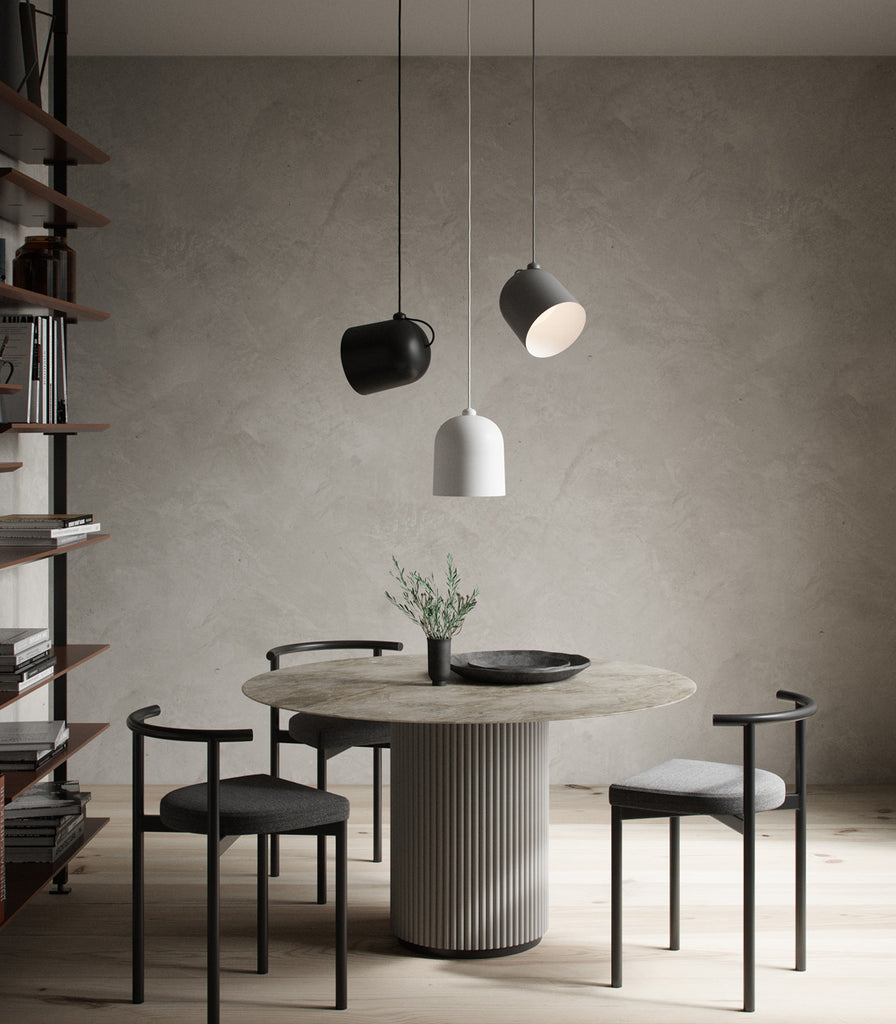  Nordlux Angle Pendant Light hanging over dining table
