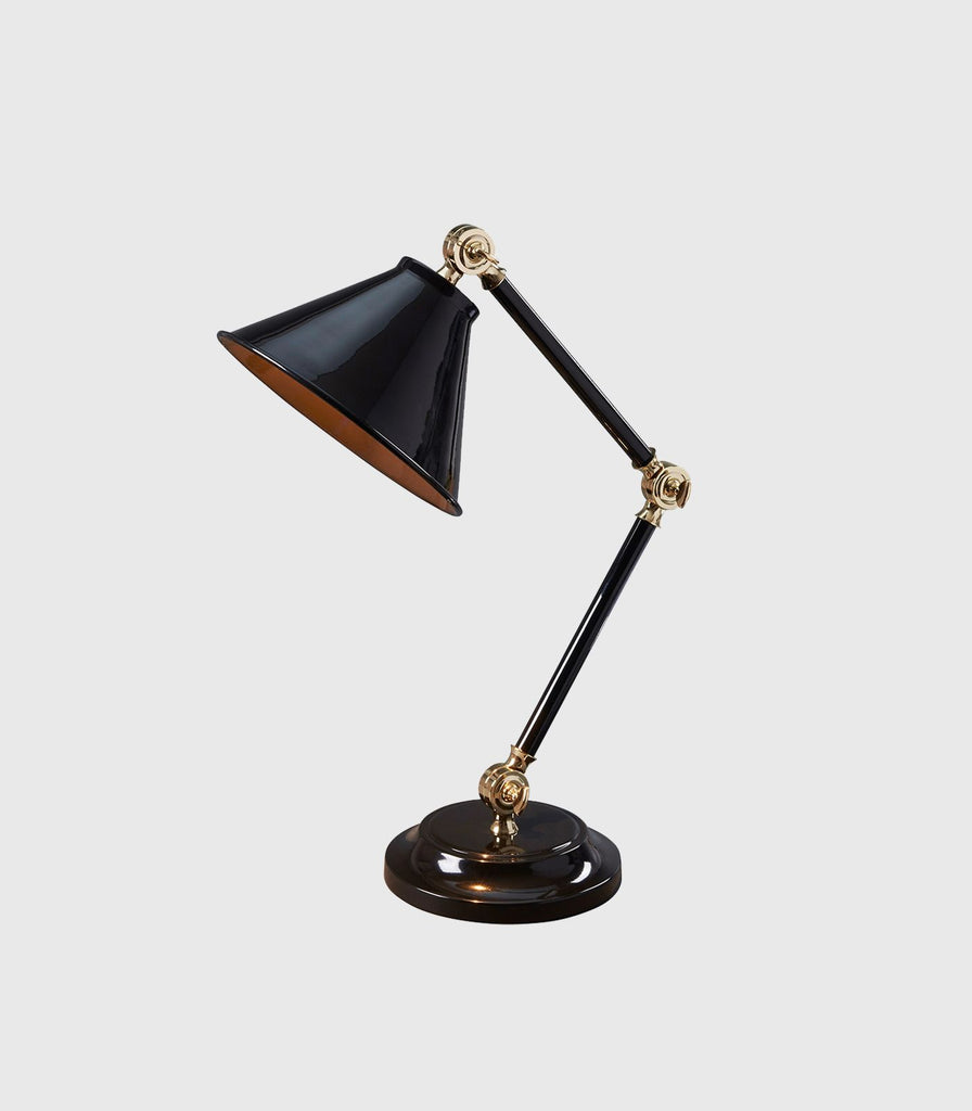 Elstead Provence Element Table Lamp in Black/Polished Brass