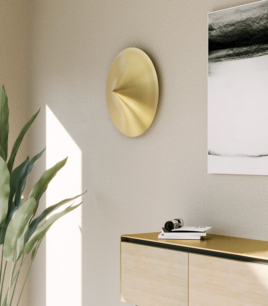 Aromas Hat Wall Light featured within interior space