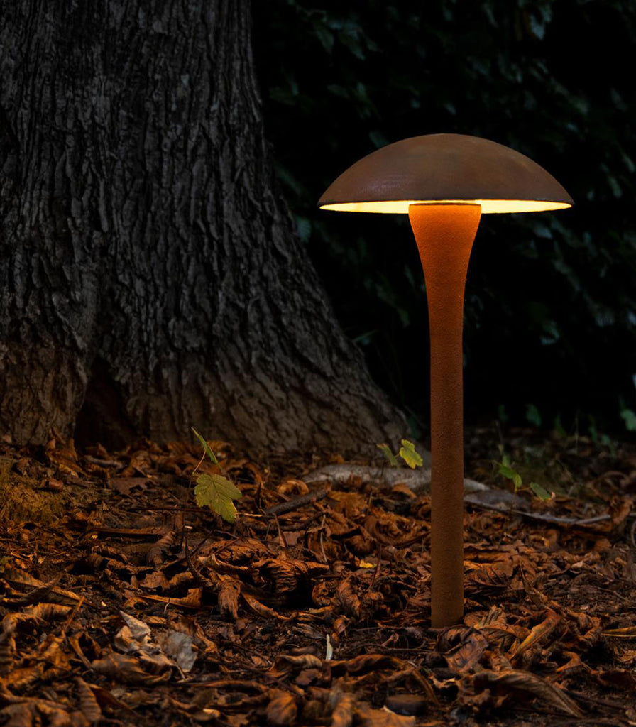 Royal Botania Fungy Bollard Light featured within outdoor space
