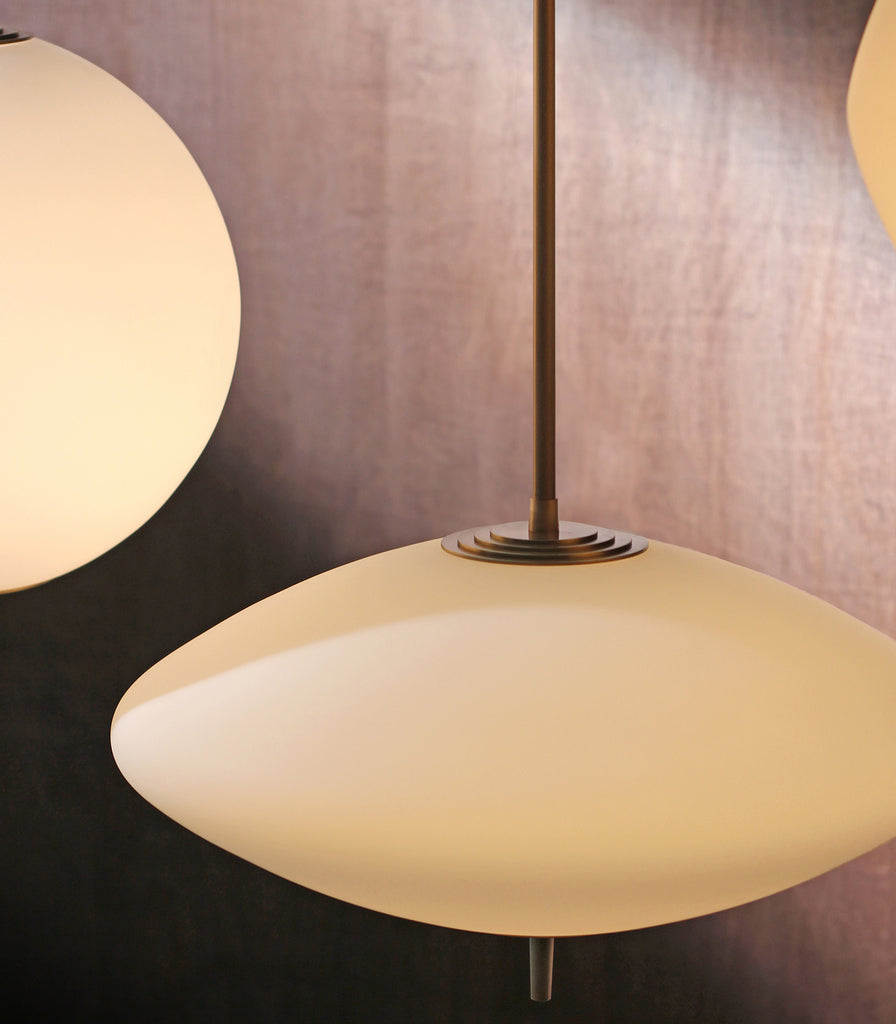 J. Adams & Co. Nova Wide Pendant Light featured within a interior space