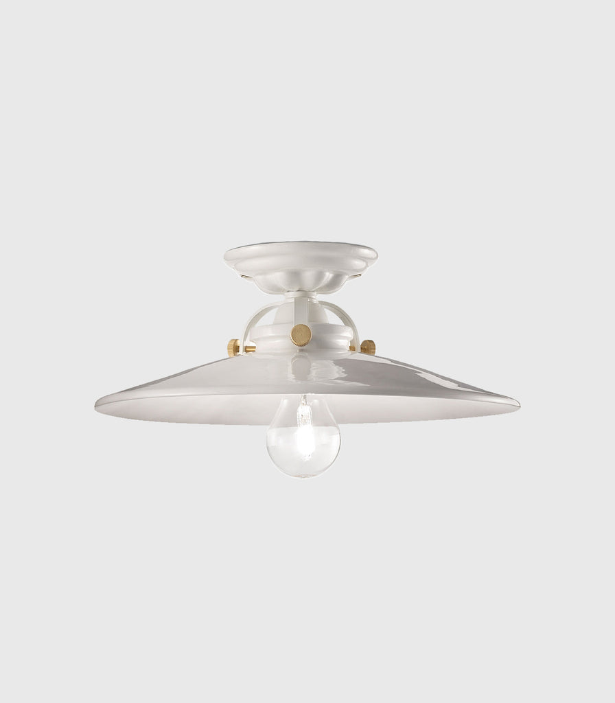 Ferroluce B&W Classic Ceiling Light in Glazed White/ Large