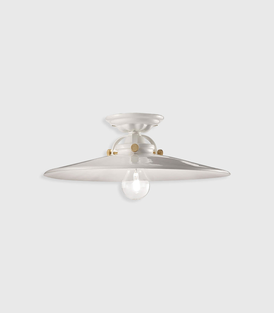 Ferroluce B&W Classic Ceiling Light in Glazed White/ Small