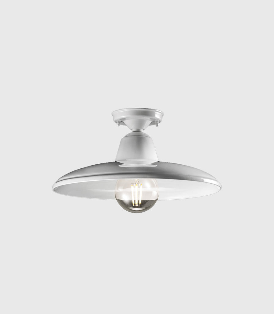 Ferroluce B&W Curve Ceiling Light in Glazed White