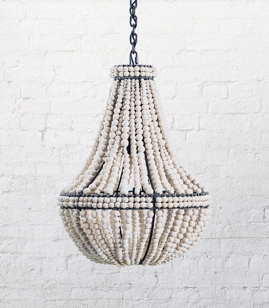 Klaylife Sash Beaded Pendant Light in White