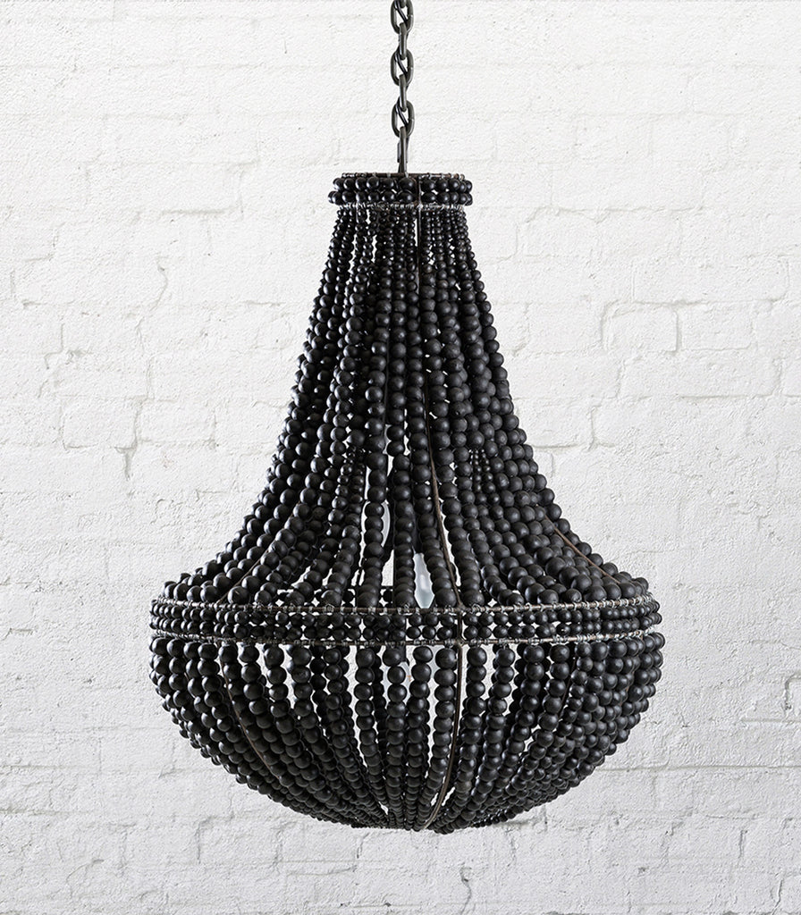 Klaylife Sash Beaded Pendant Light in Black