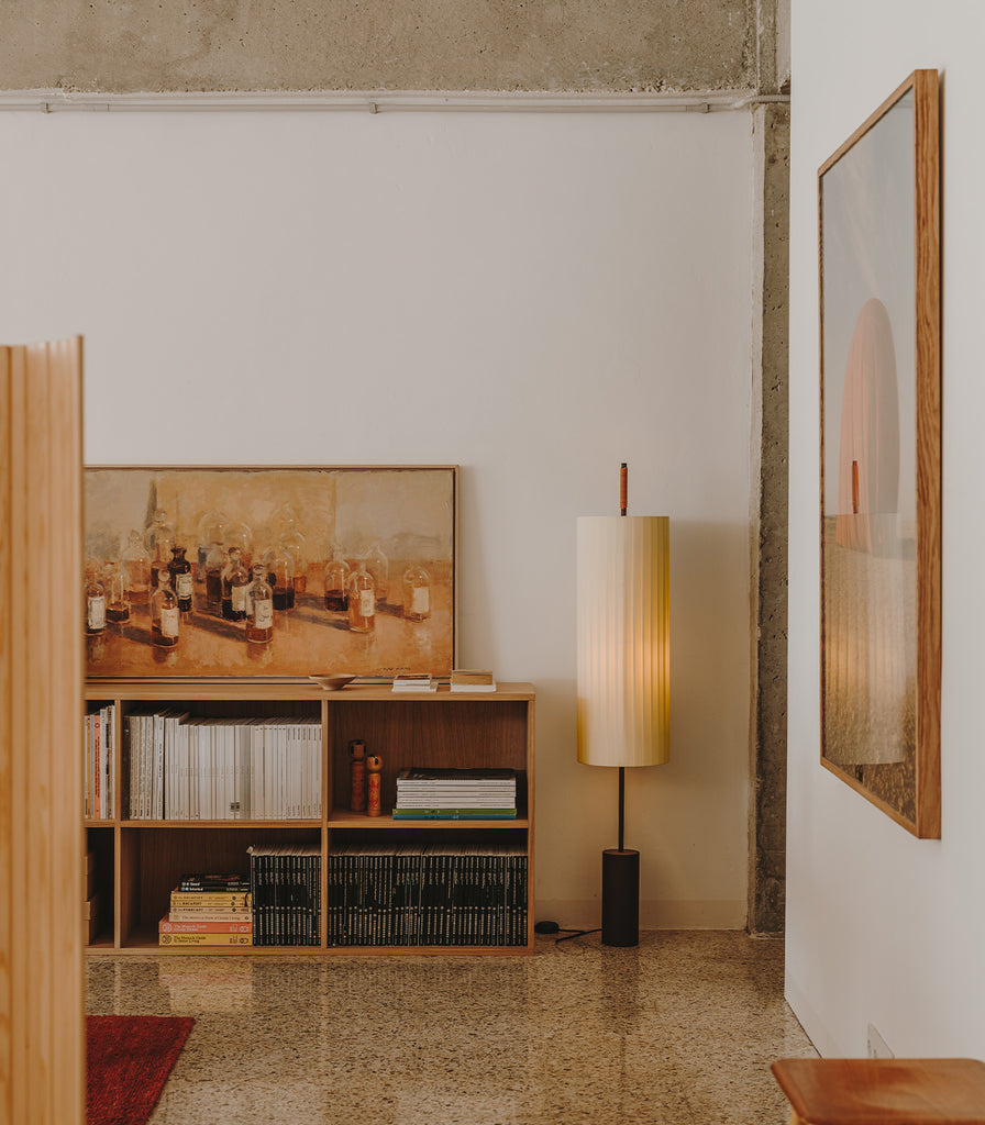 Santa & Cole Dorica Floor Lamp featured within interior space