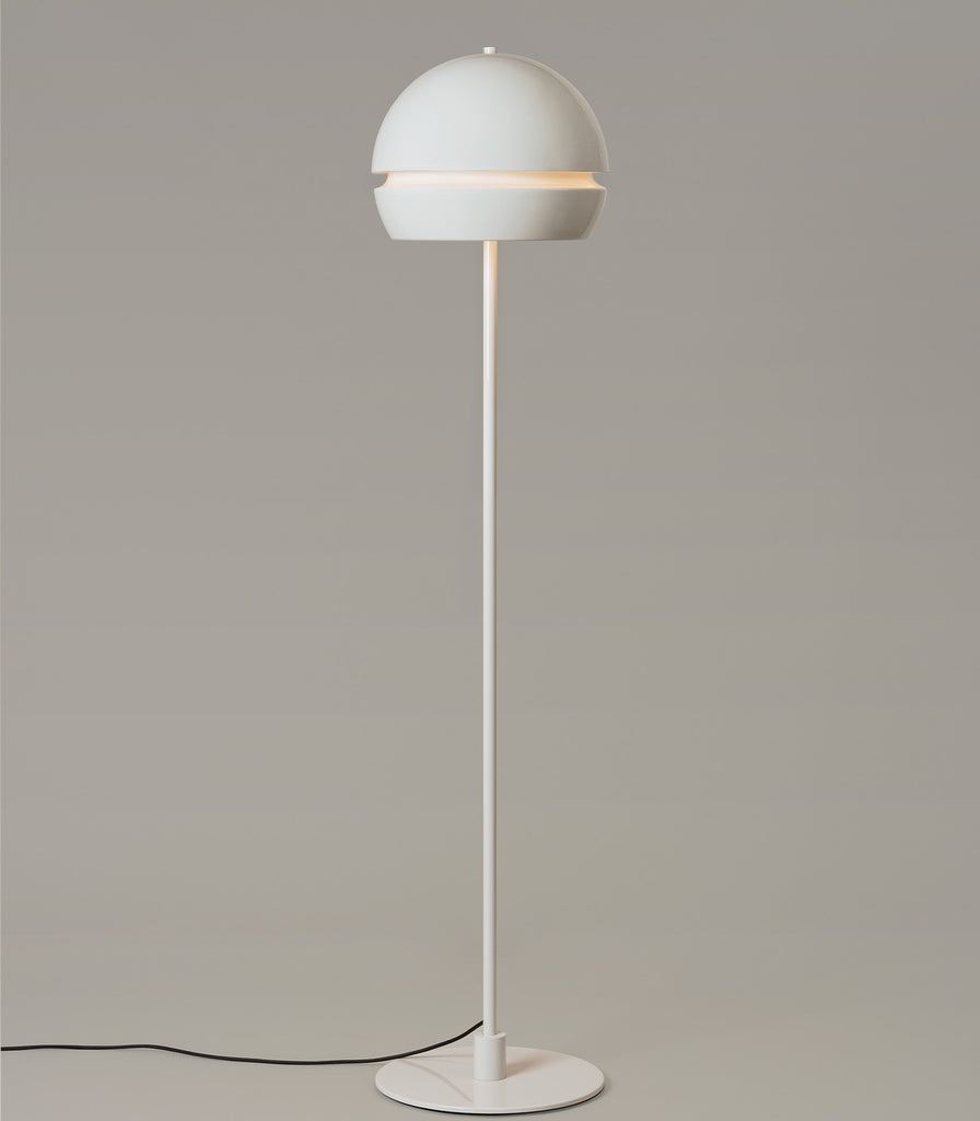 Santa & Cole Fontana Alta Floor Lamp in Glossy White Grey