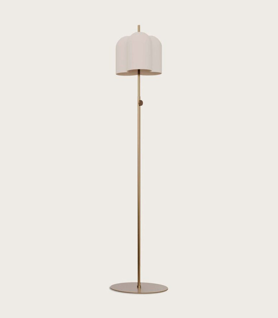 Aromas Oket Floor Lamp in Matte Brass/Matte White