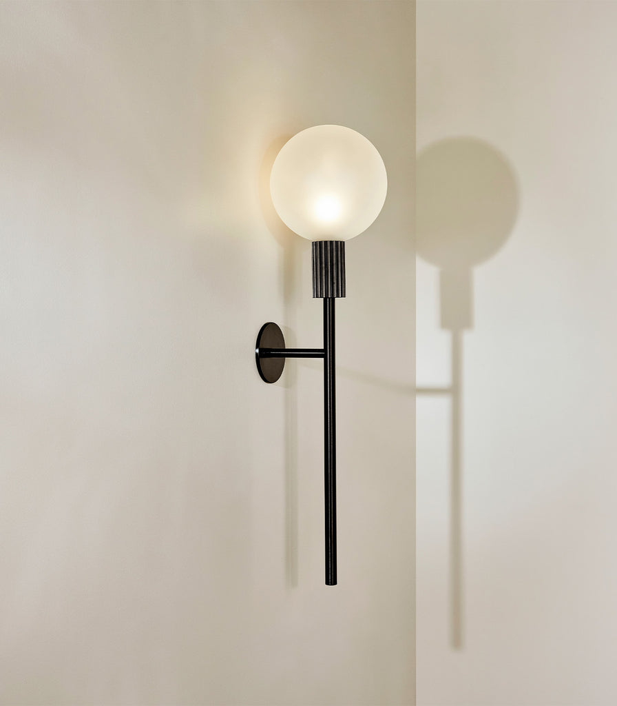 Marz Designs Attalos Black Wall Light featured within interior space
