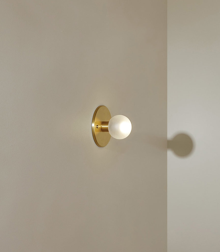 Marz Designs Orb Surface Wall Light in Small/Brushed Brass