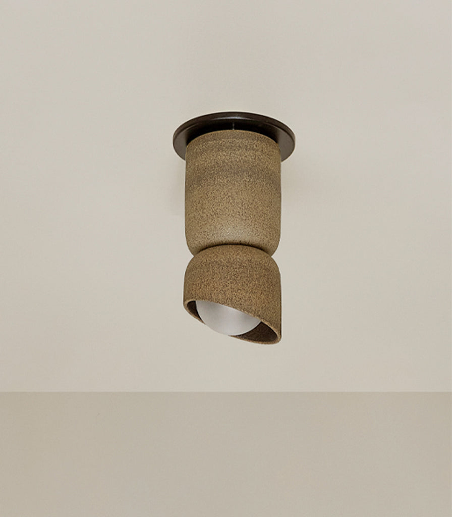 Marz Designs Terra Dual Base Ceiling Light in Clay/Brushed Black