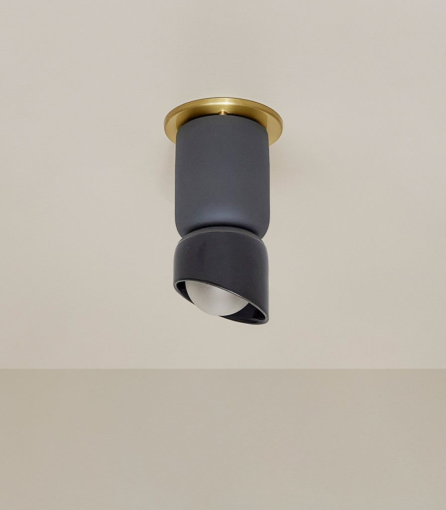Marz Designs Terra Dual Base Ceiling Light in Slate/Brushed Brass