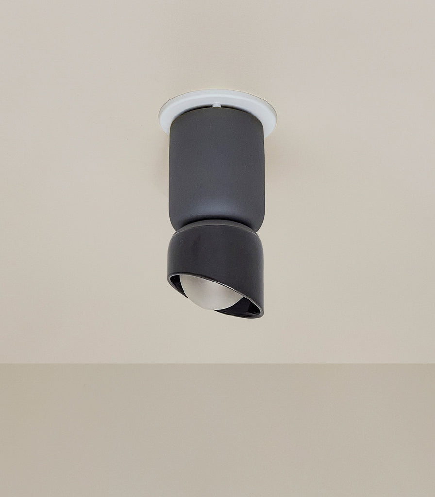 Marz Designs Terra Dual Base Ceiling Light in Slate/White Satin