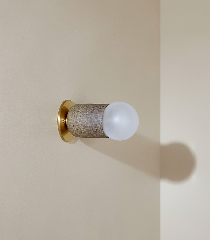 Marz Designs Terra Surface Wall Light in Clay/Brushed Brass
