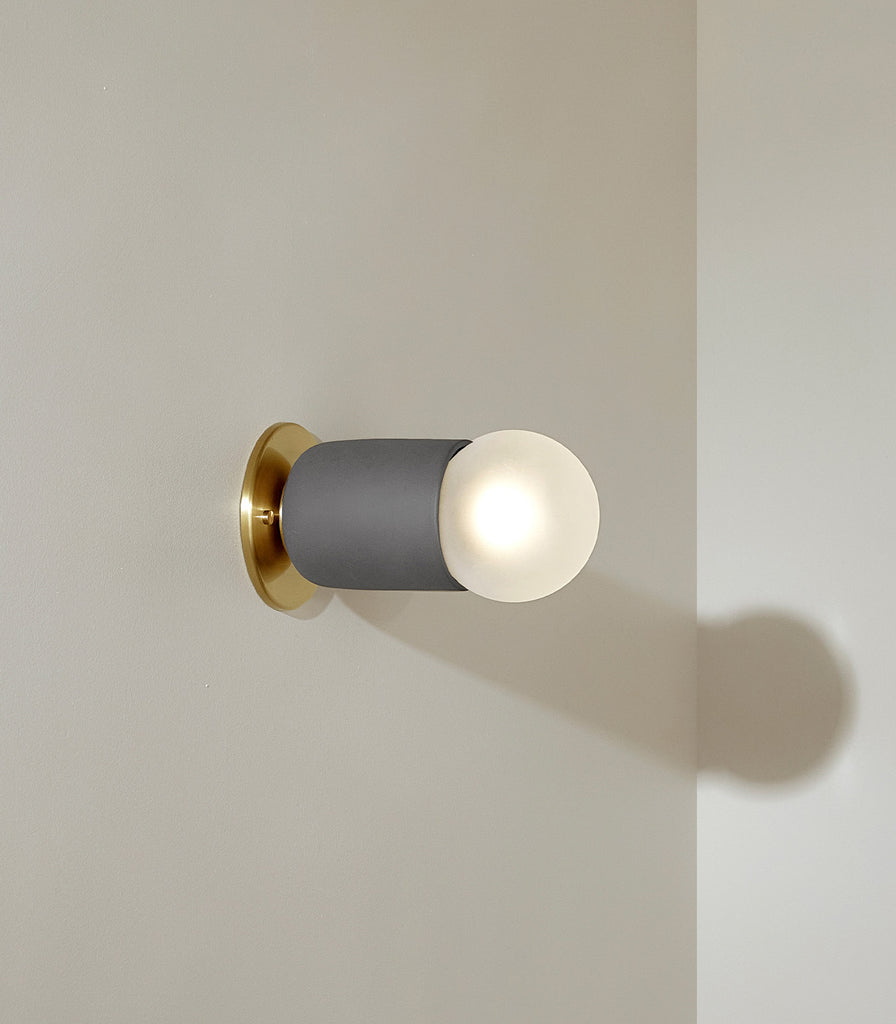 Marz Designs Terra Surface Wall Light in Slate/Brushed Brass