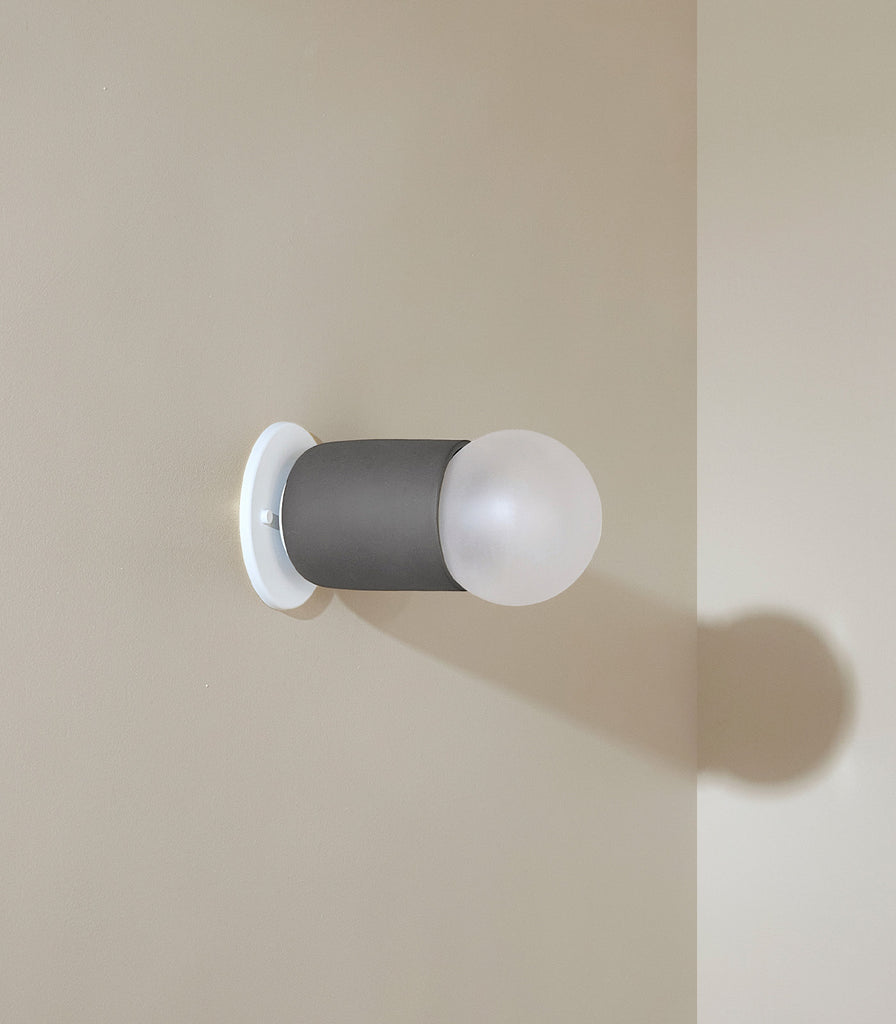 Marz Designs Terra Surface Wall Light in Slate/White Satin