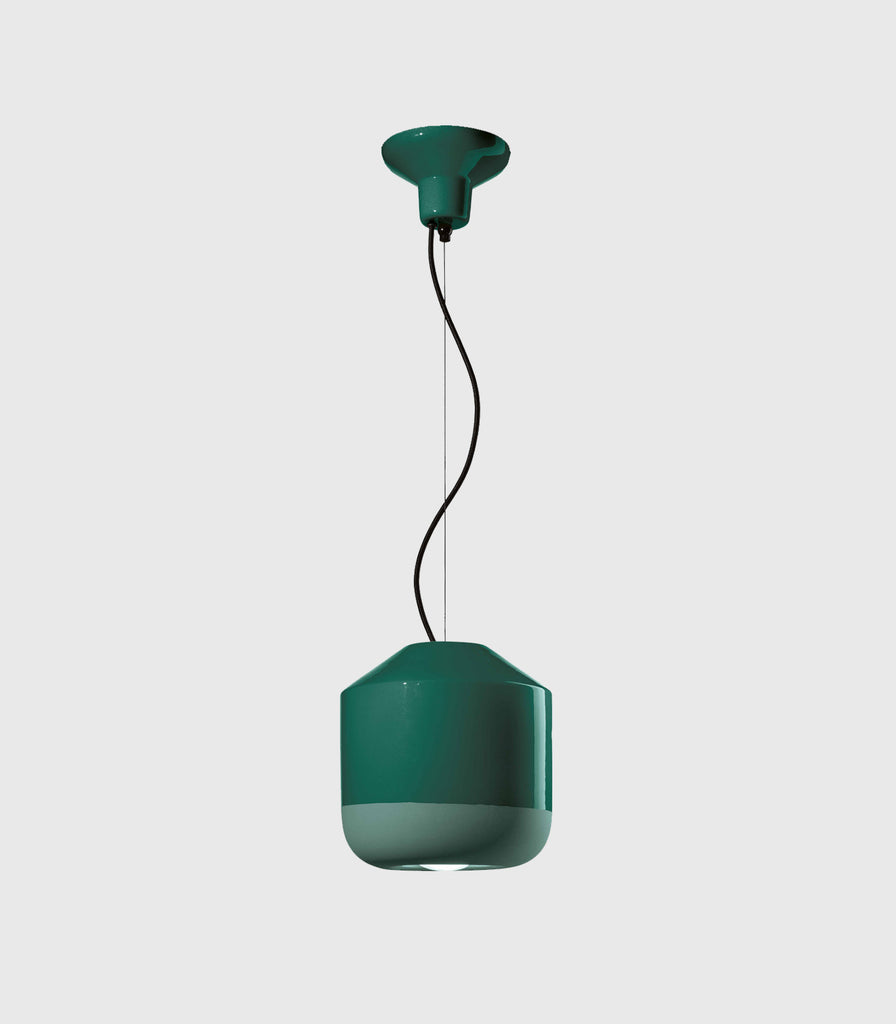 Ferroluce Bellota Pendant Light in Bottle Green/Small