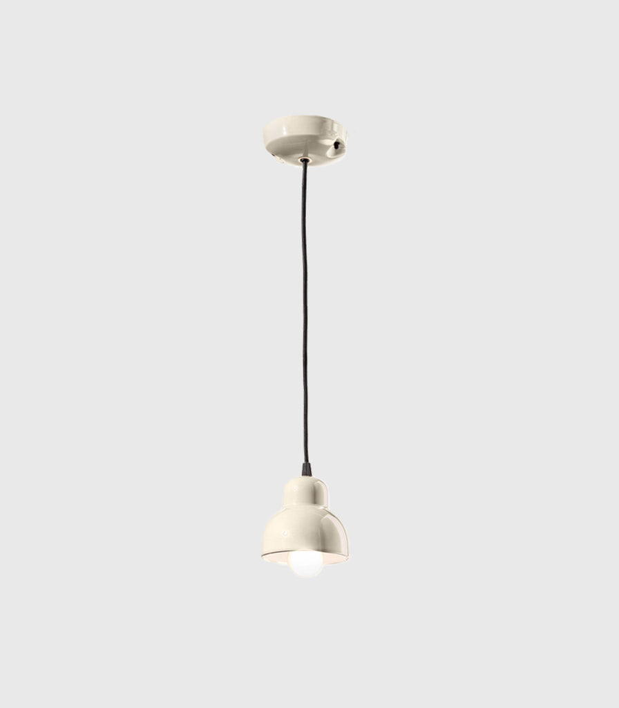 Ferroluce Berimbau Pendant Light in Cream/Small