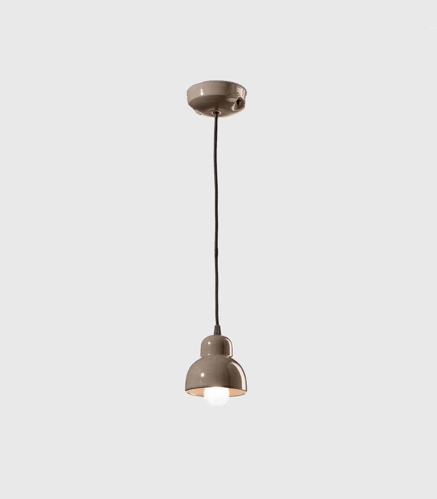 Ferroluce Berimbau Pendant Light in Mocha Brown/Small