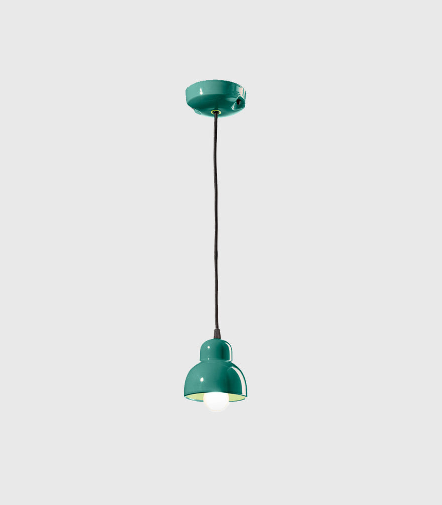 Ferroluce Berimbau Pendant Light in Turquoise/Small