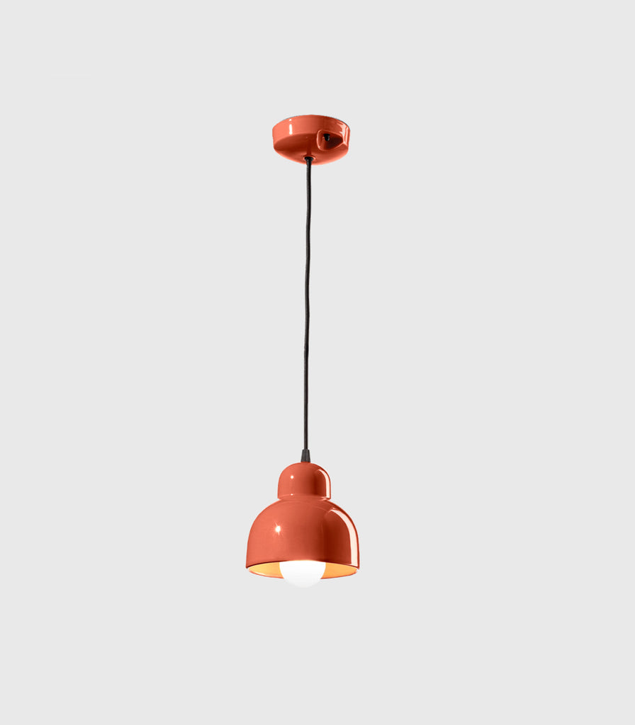 Ferroluce Berimbau Pendant Light in Orange/Large