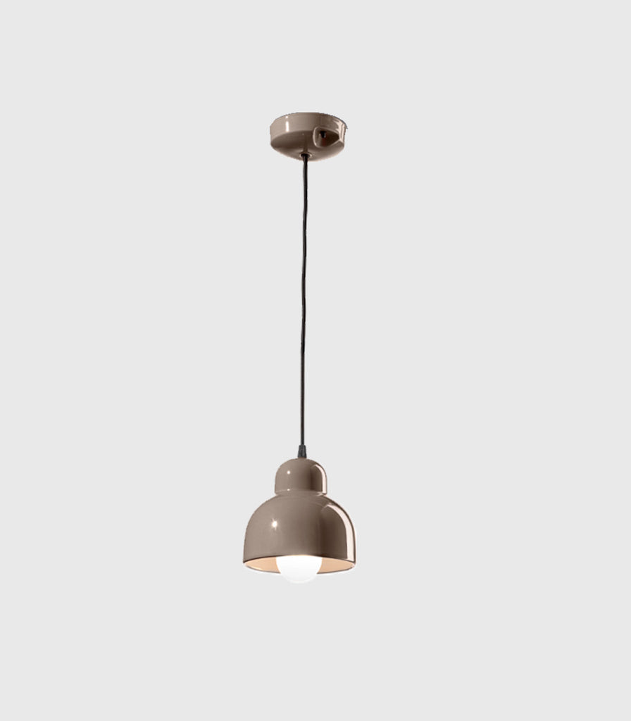 Ferroluce Berimbau Pendant Light in Mocha Brown/Large