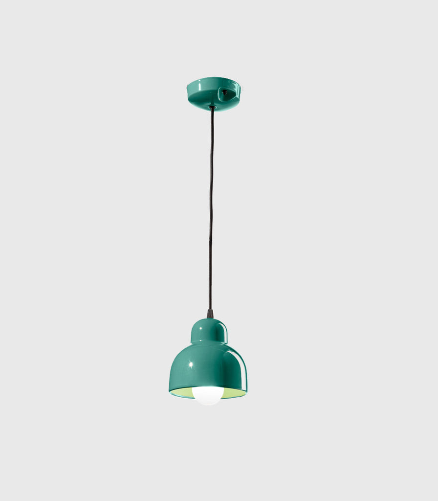 Ferroluce Berimbau Pendant Light in Turquoise/Large