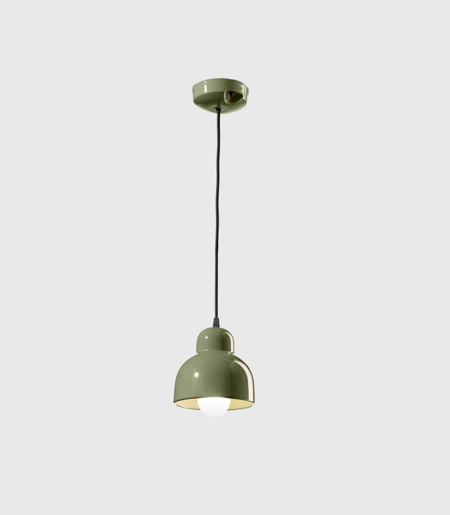 Ferroluce Berimbau Pendant Light in Sage Green/Large