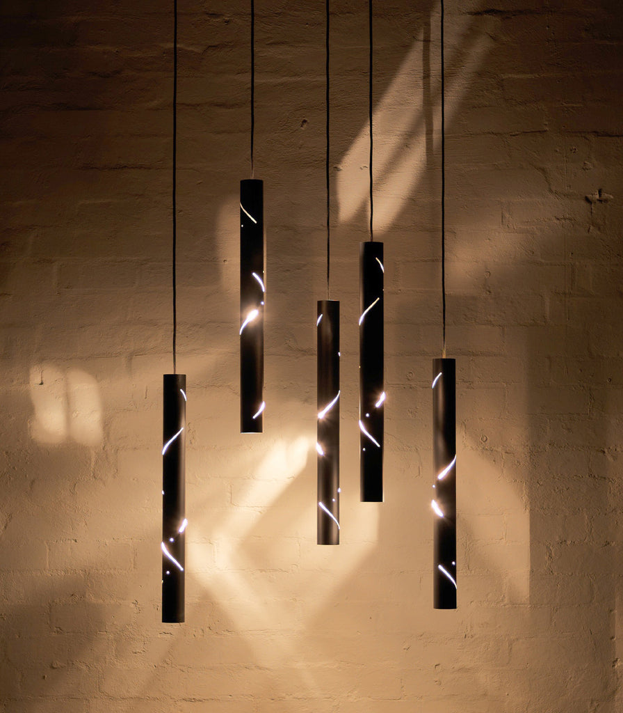Ilanel Black Rain 3lt Pendant Light in Black Ace