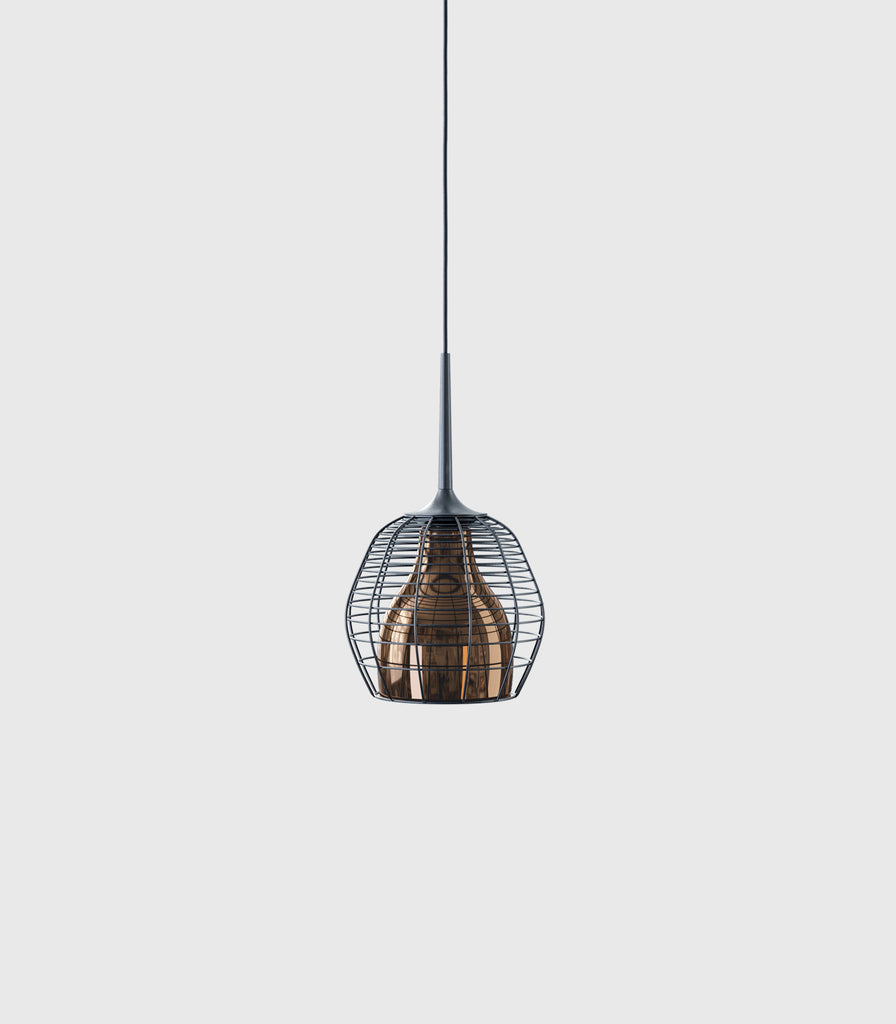 Lodes Cage Pendant Light in Small/Black/Bronze