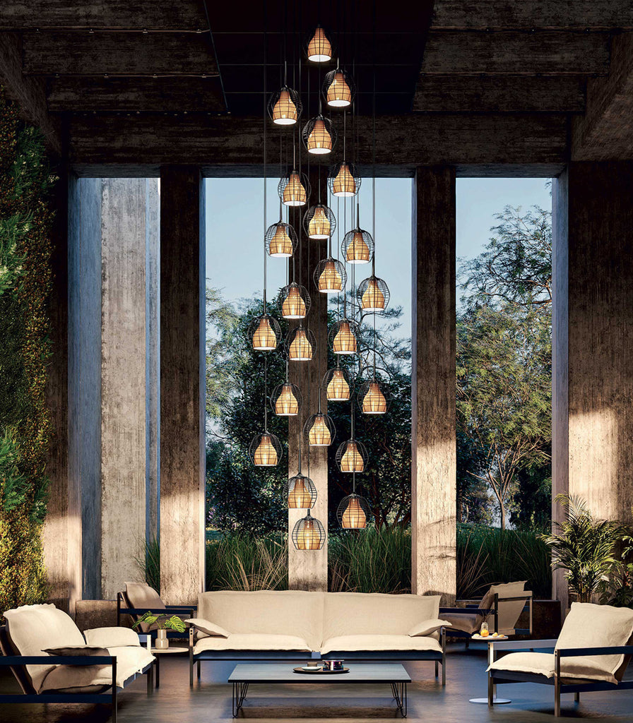 Lodes Cage Pendant Light featured within interior space