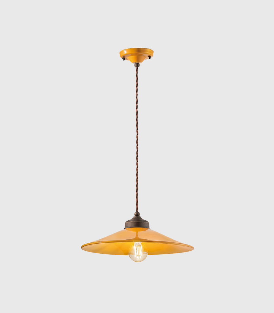 Ferroluce Colours Pendant Light in Yellow/Meduim