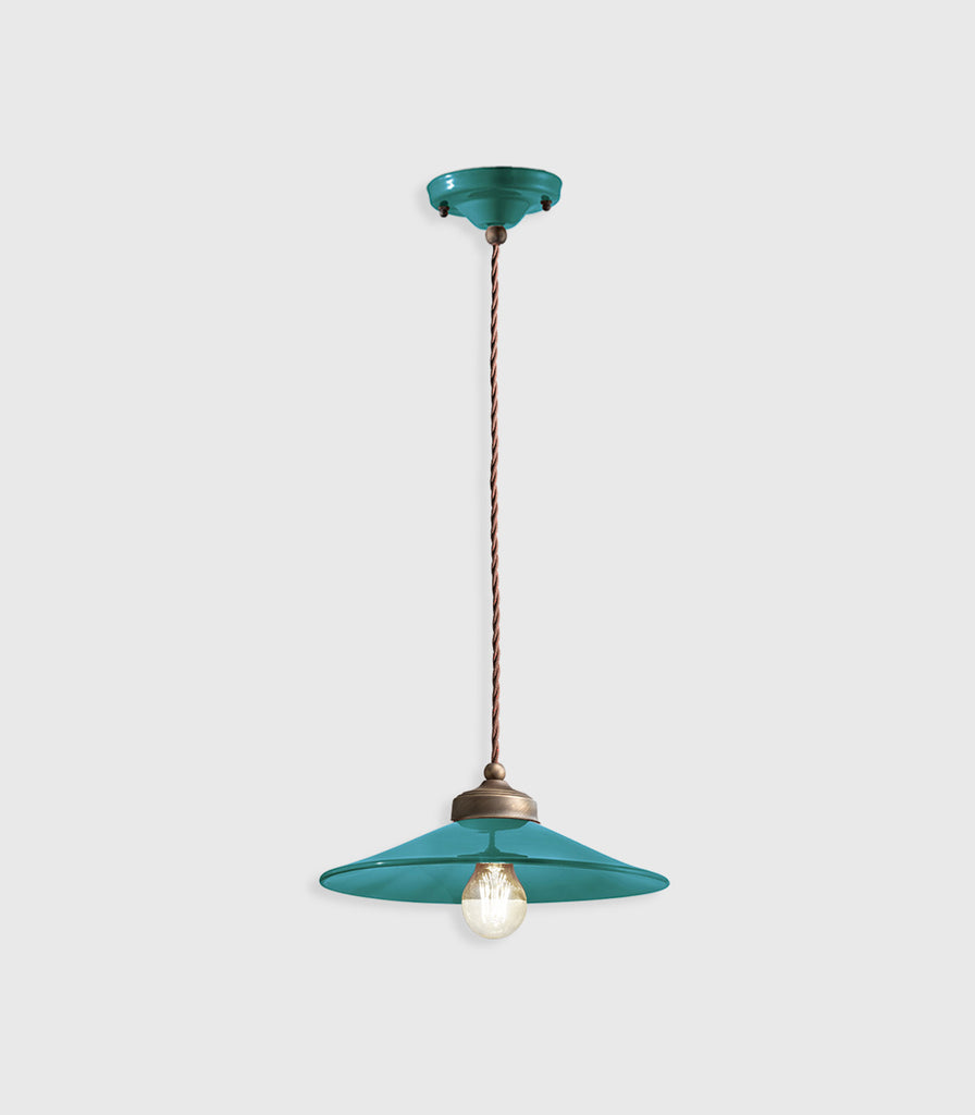 Ferroluce Colours Pendant Light in Oil Green/Small