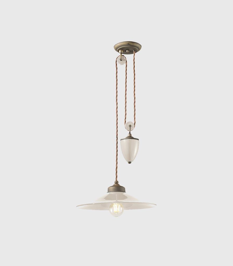 Ferroluce Colours Rise & Fall Pendant Light in Cream