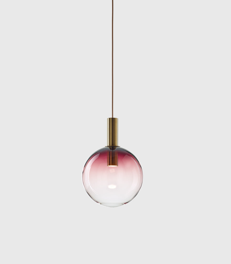 Bomma Divina Pendant Light in Plum/ Brushed Gold