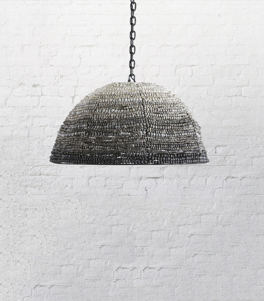 Klaylife Dome Beaded Pendant Light in Small/Black