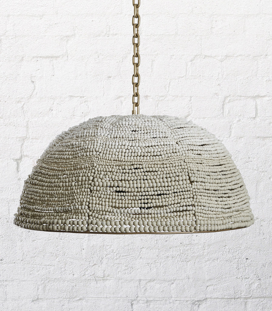 Klaylife Dome Beaded Pendant Light in Medium/ Stone