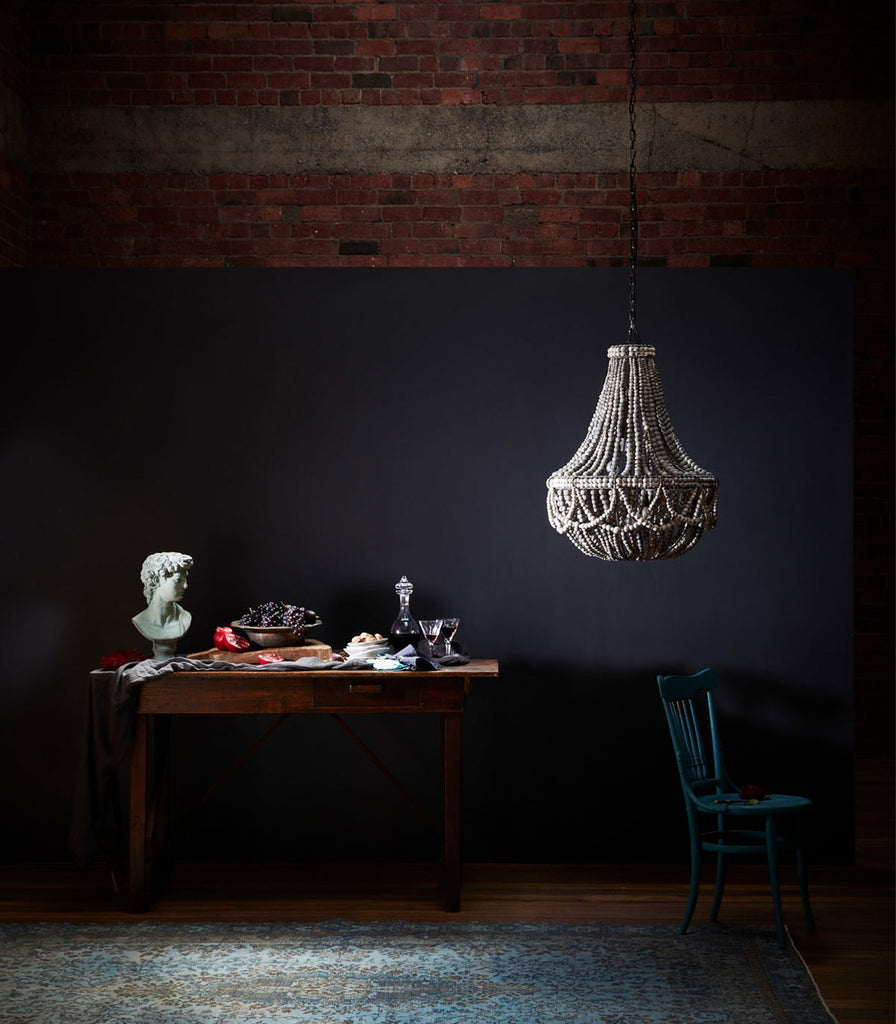 Klaylife Frill Beaded Pendant Light featured within interior space