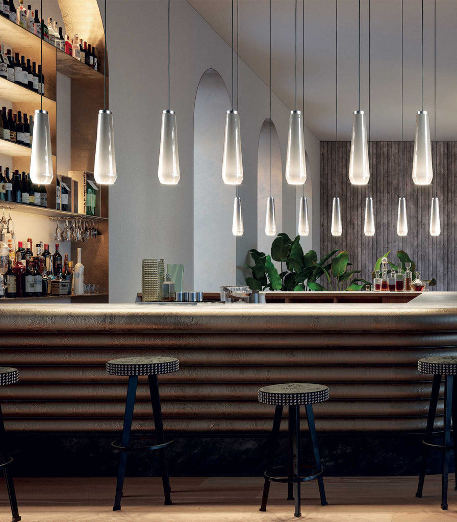 Lodes Glass Drop Pendant Light featured within interior space