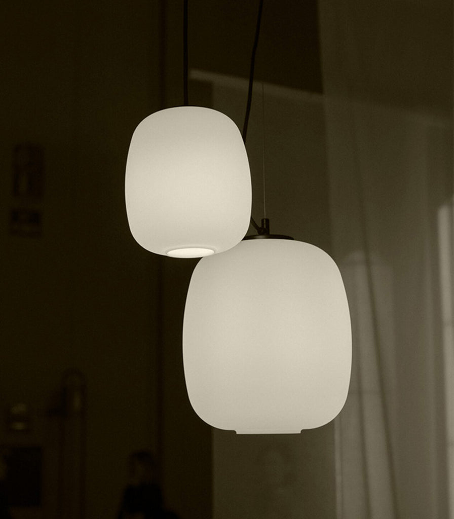 Santa & Cole Globo Cesta Pendant Light featured within interior space