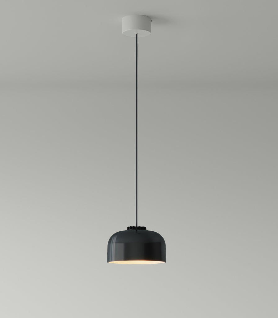 Santa & Cole Headhat Bowl Pendant Light in Large/Gloss Black