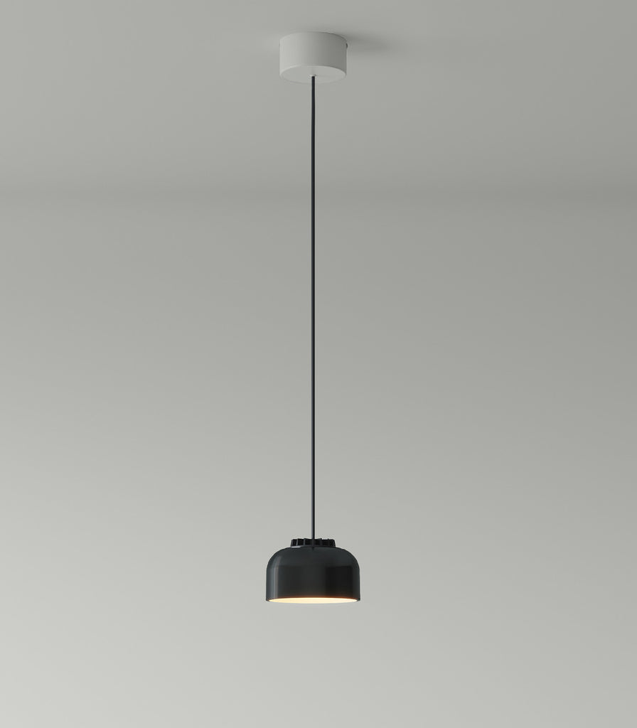 Santa & Cole Headhat Bowl Pendant Light in Small/Gloss Black