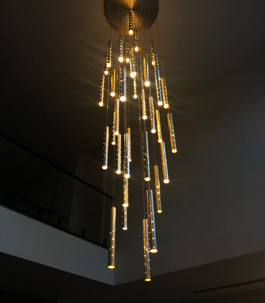 Ilanel Heavy Rain 6lt Pendant Light featured within interior space