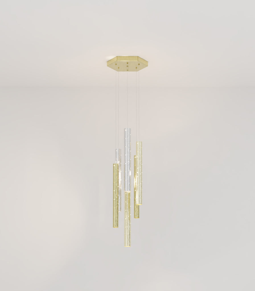 Ilanel Heavy Rain 6lt Pendant Light featured within interior space
